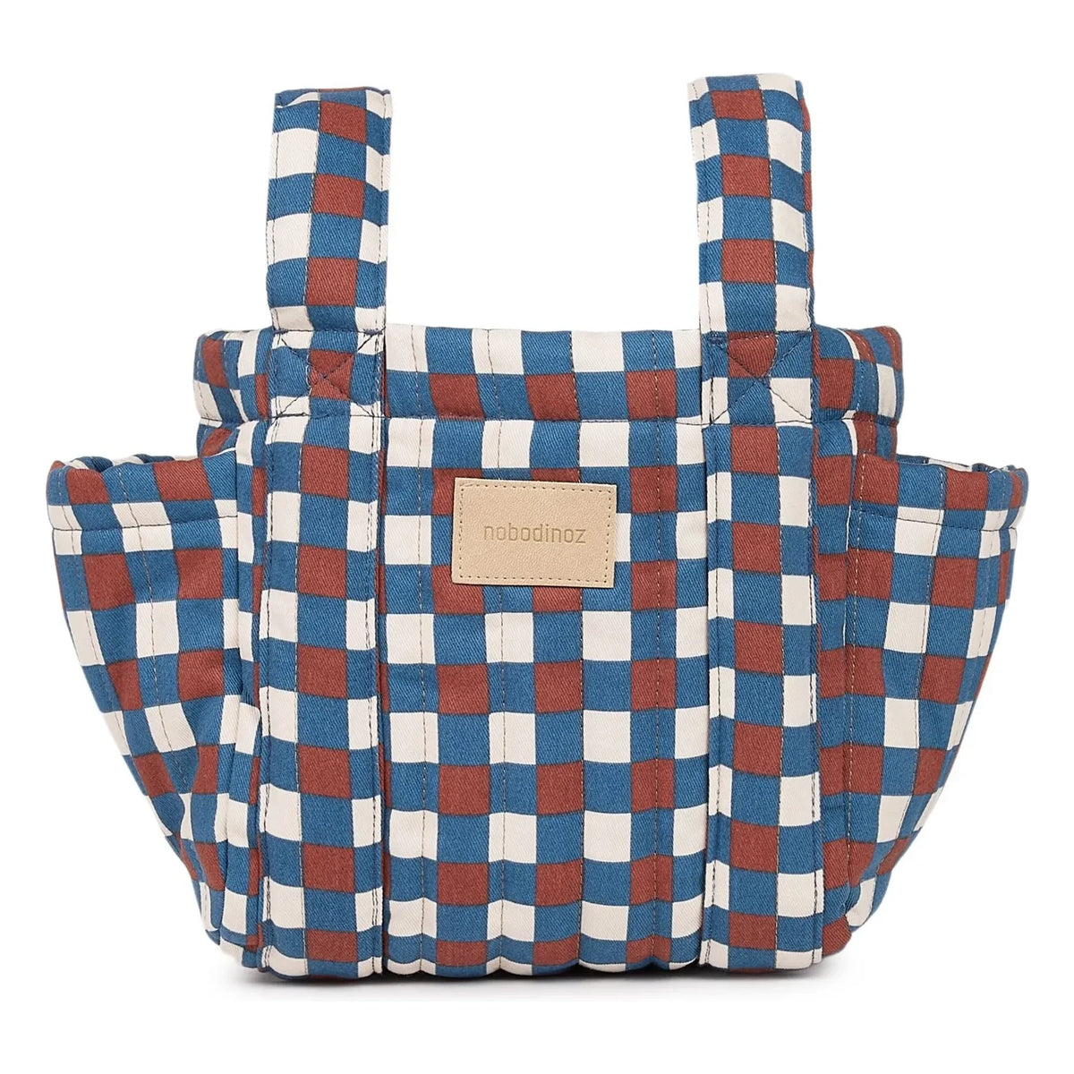 Nobodinoz - Hyde Park Mosaic Baby Stroller Organizer Bag | Blue