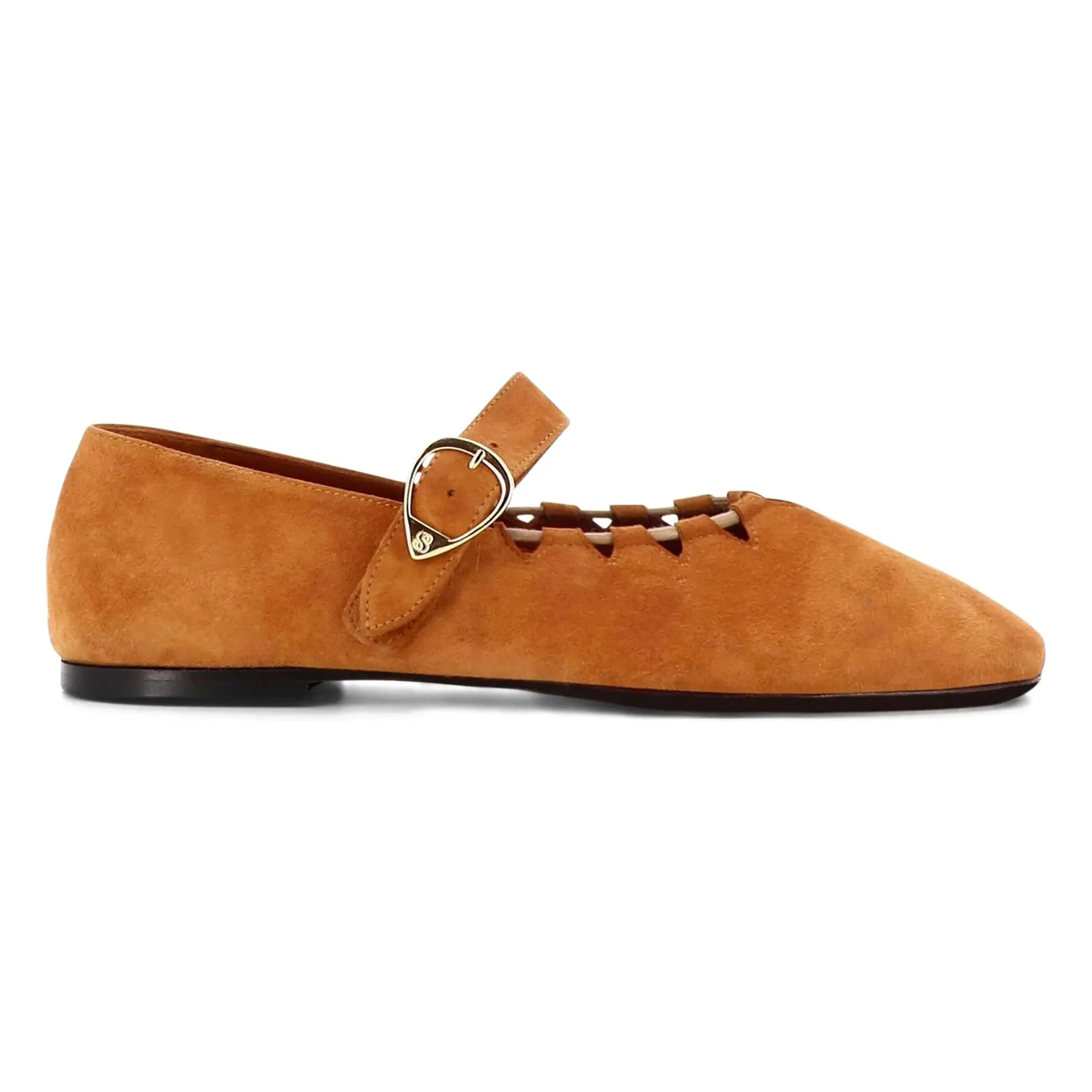 Socque Paris - Ginger Leather Ballet Flats | Camel