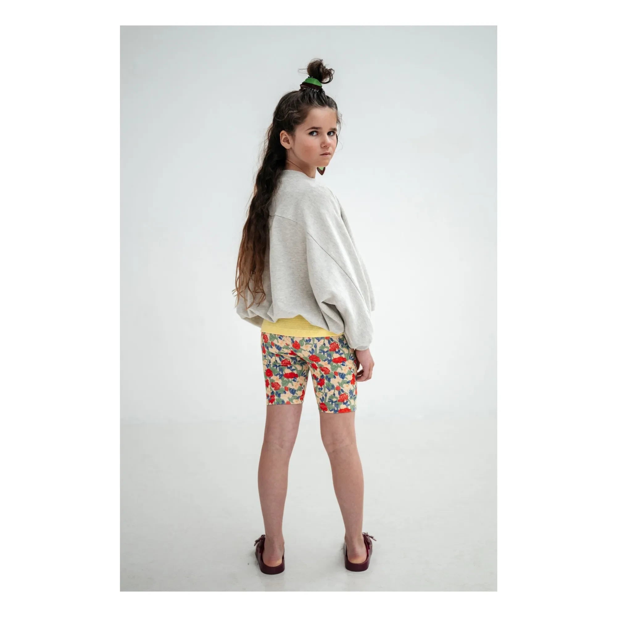 Repose AMS - Floral Patterned Bicycle Shorts Made from Recycled Fibers | Pale Yellow