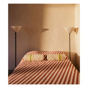 The Socialite Family - Adri striped mohair bolster cushion | Yellow
