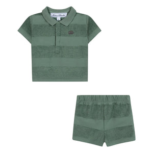 Tartine et Chocolat - Polo Shorts and Towel Set | Khaki
