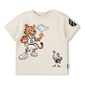 Molo - Rodney Mascottes Organic Cotton Basketball T-Shirt | Ecru
