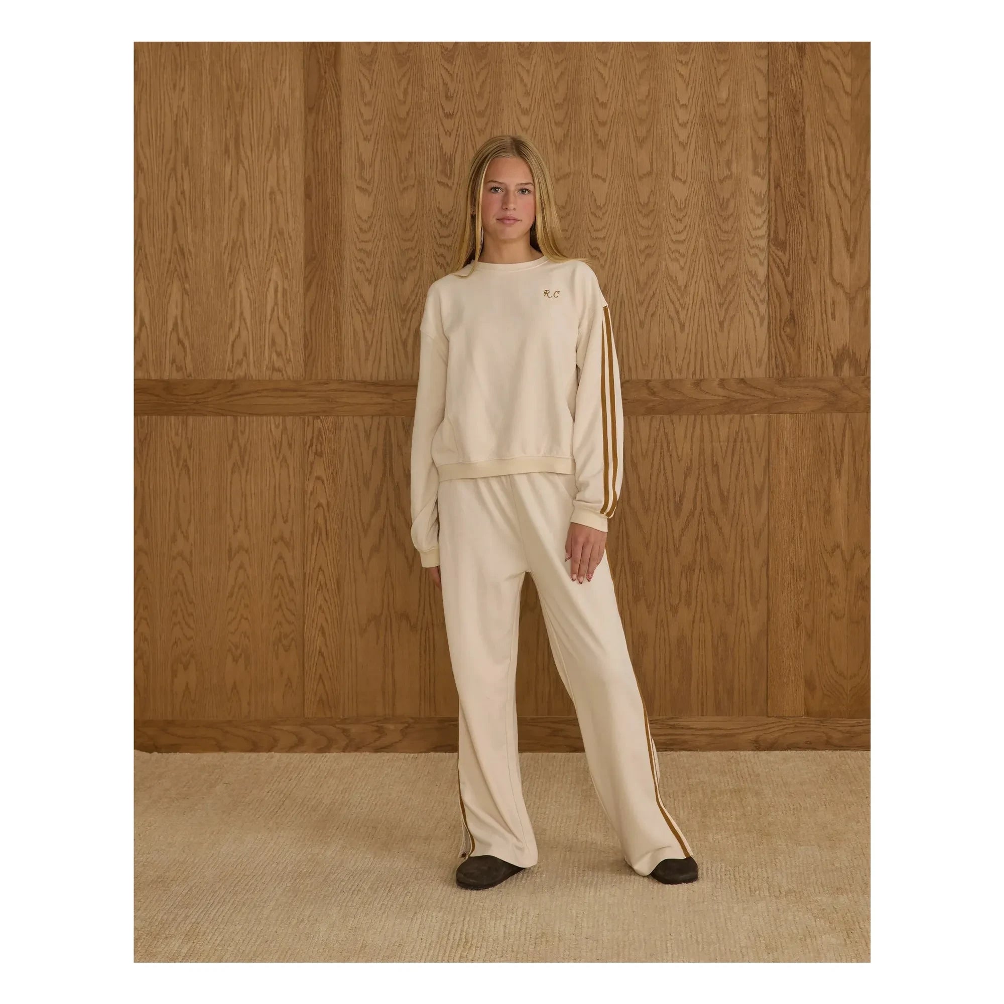 Rylee + Cru - Jogger with Stripe Details | Ecru