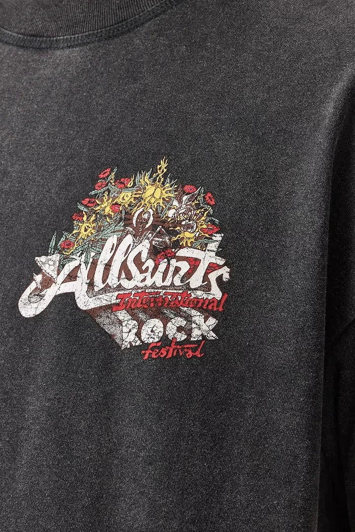 AllSaints Erkek Pamuklu Oversize Tişört ROQUE