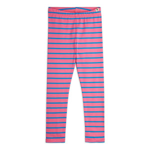 Mini Rodini - Striped Organic Cotton Leggings | Pink