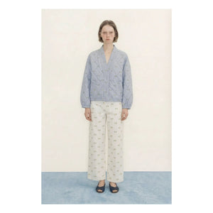 The Tiny Big Sister - Cotton Striped Jacket | Blue