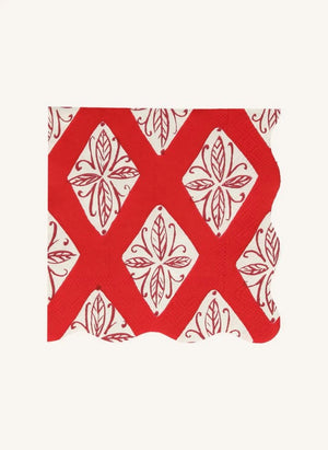 Meri Meri - Block Printed Christmas Napkins - Set of 16