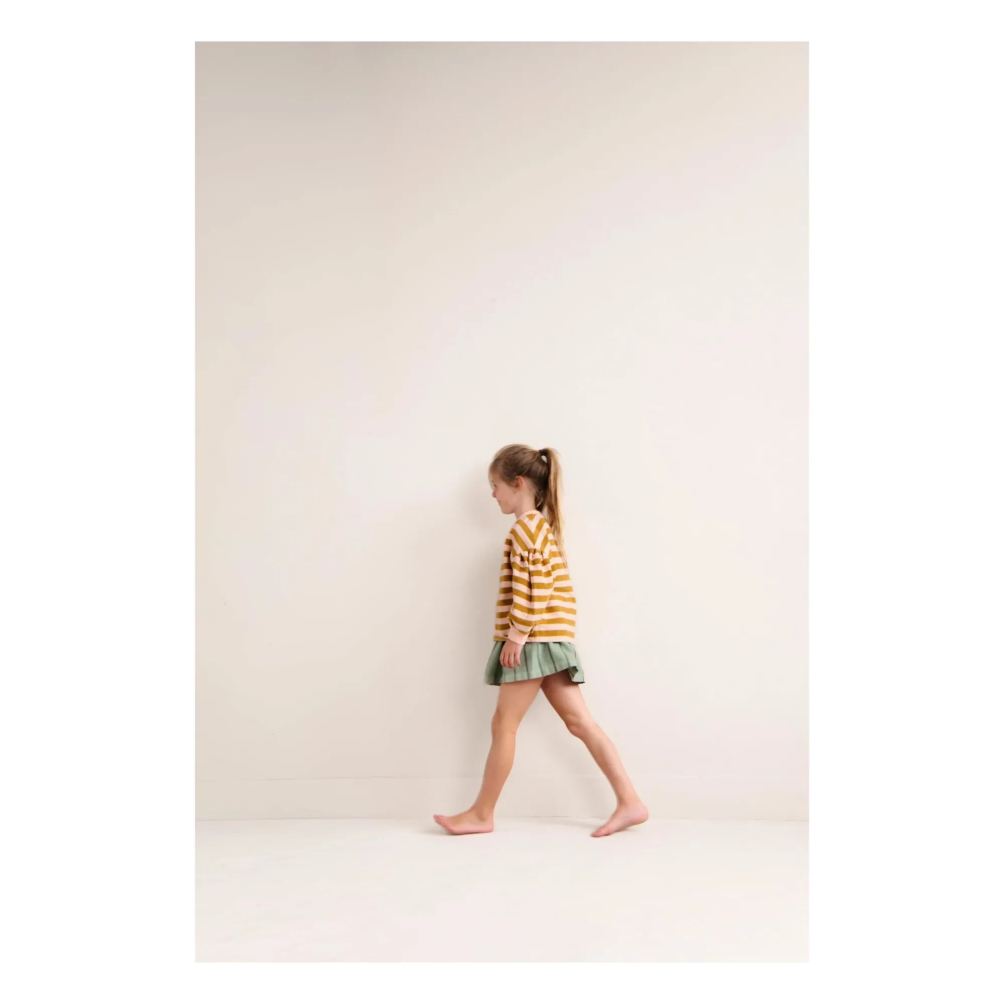 Jenest - Millie striped organic cotton sweatshirt | Mustard