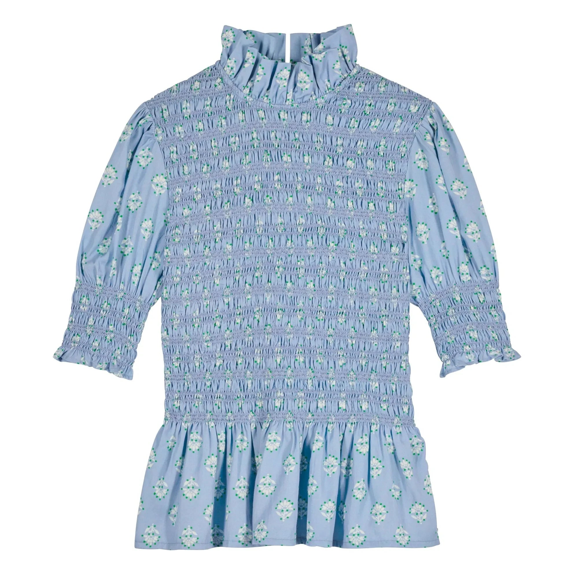 Maria de la Orden - Aleria SS Cotton Blouse | Blue