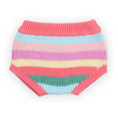 the new society - Canela Striped Organic Cotton Knit Bloomers | Pink