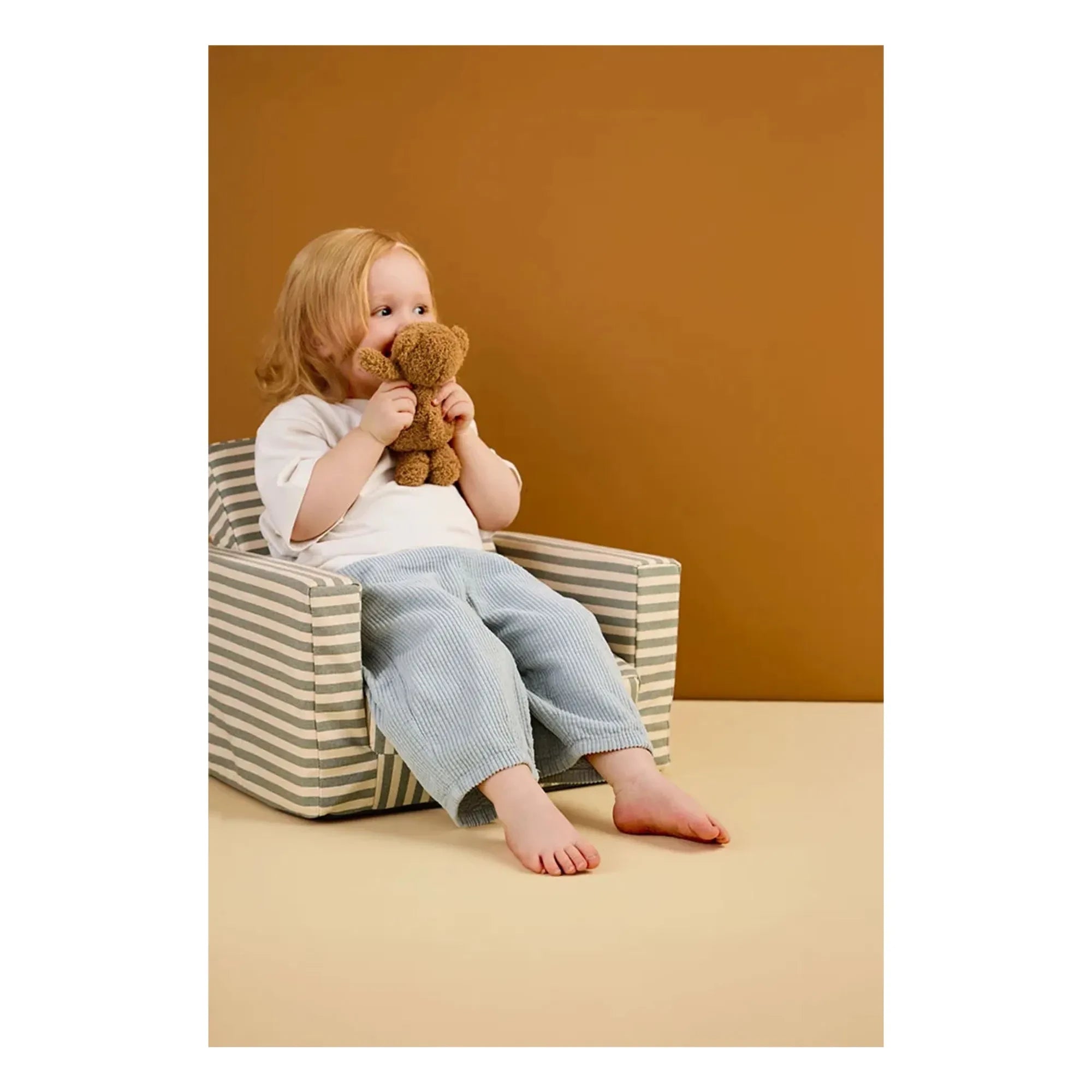 Kid's Concept - Striped Fireplace Armchair | Sand