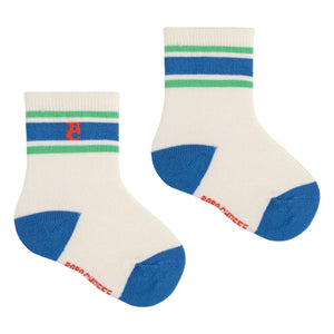 Bobo Choses - Pack of 2 Recycled Fiber Bear Socks | Blue