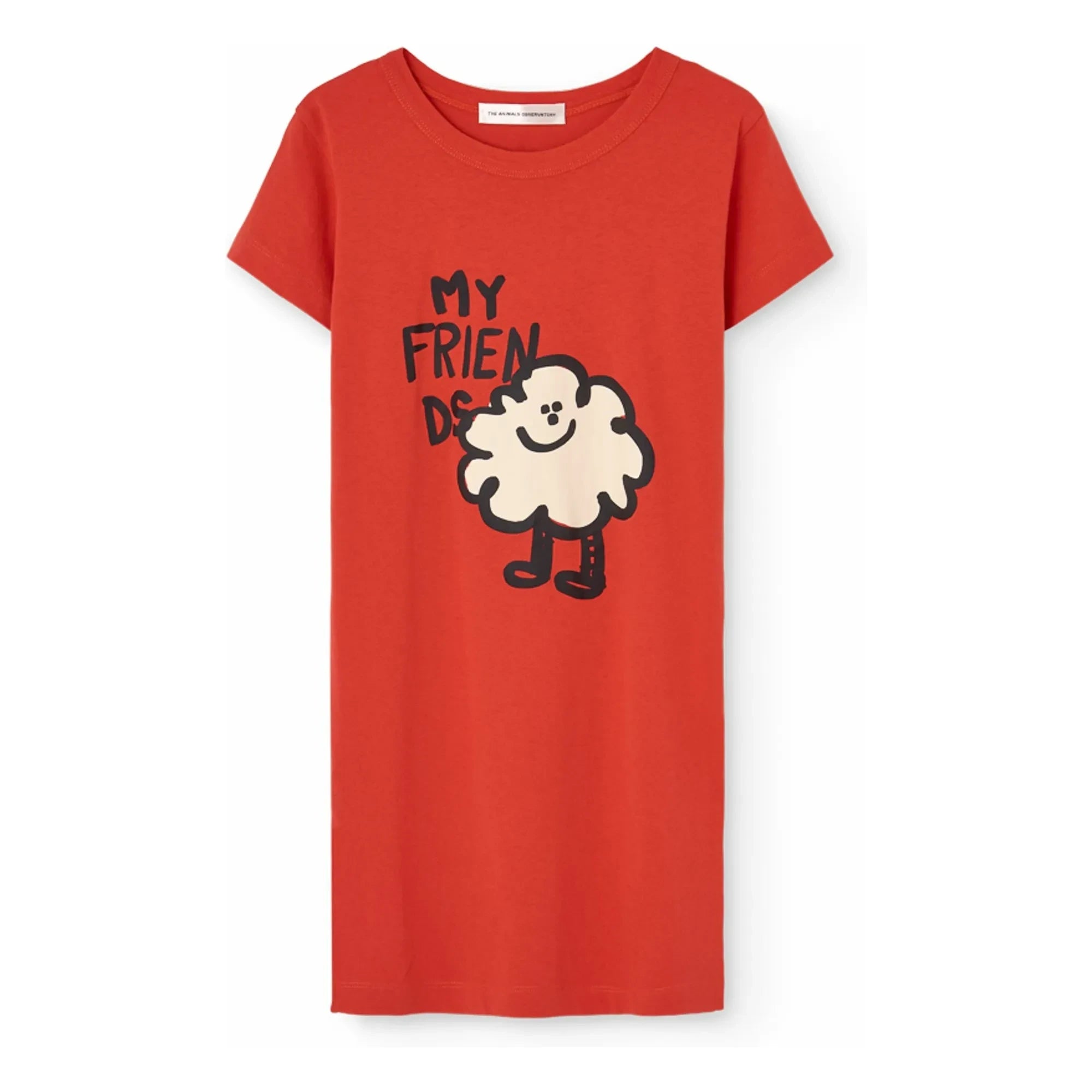 The Animals Observatory - Gorilla My Friends Organic Cotton Dress | Red