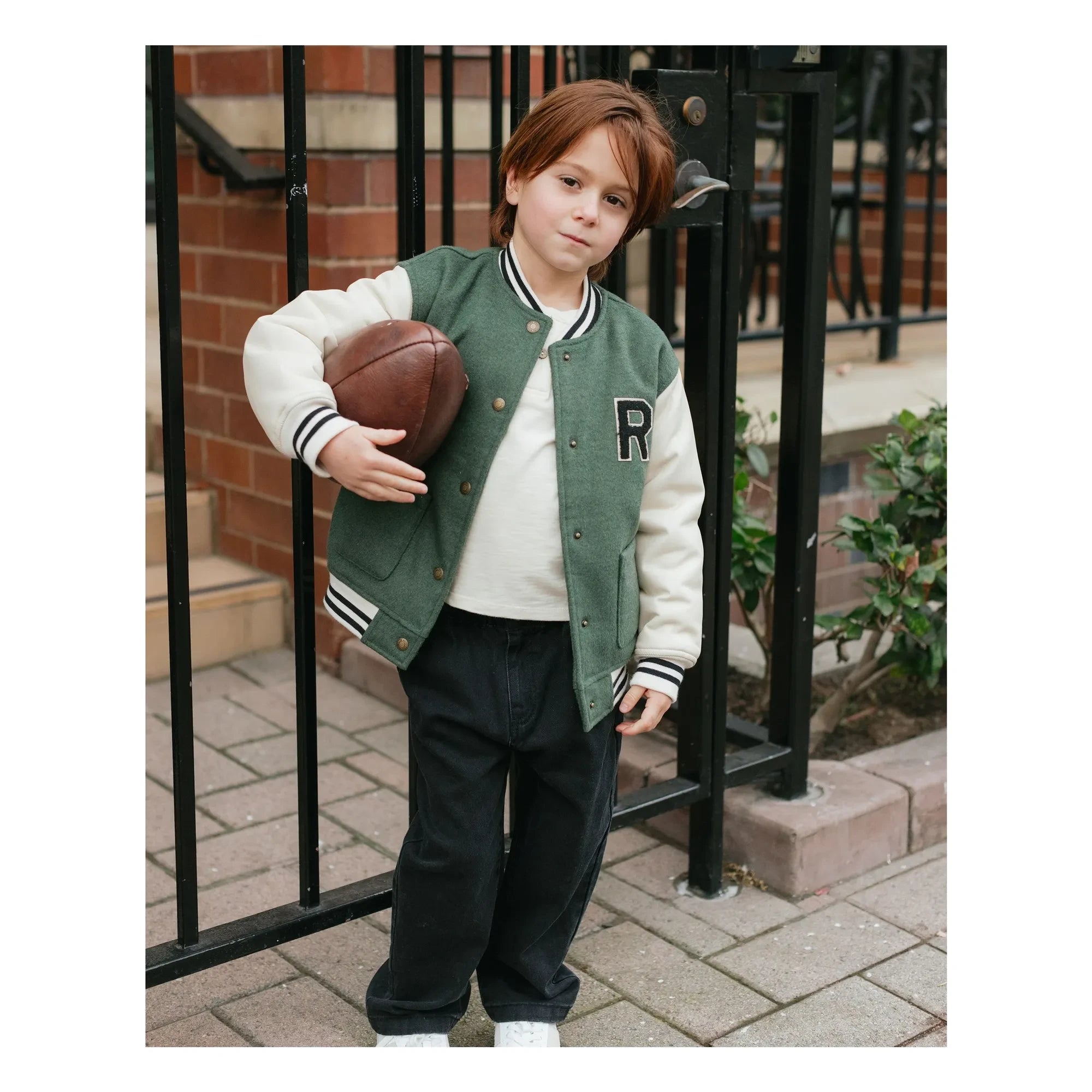 Rylee + Cru - Green Varsity Jacket