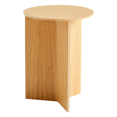 Hay - Slit Round Wooden Side Table | Oak