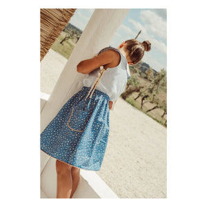 THE LiTTLE POETS - Amália Nature Embroidered Skirt | Royal Blue