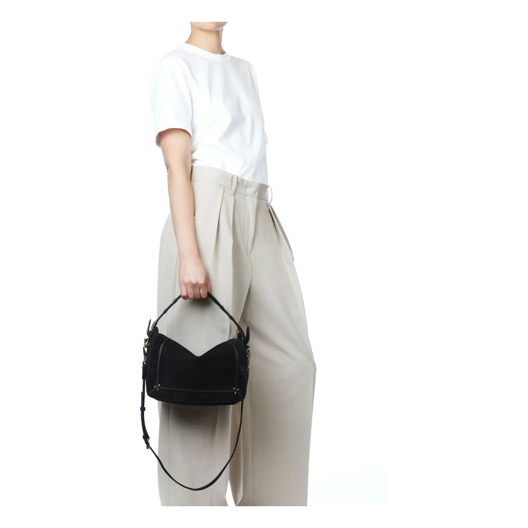 Jérôme Dreyfuss - Pepito M Suede Bag | Black