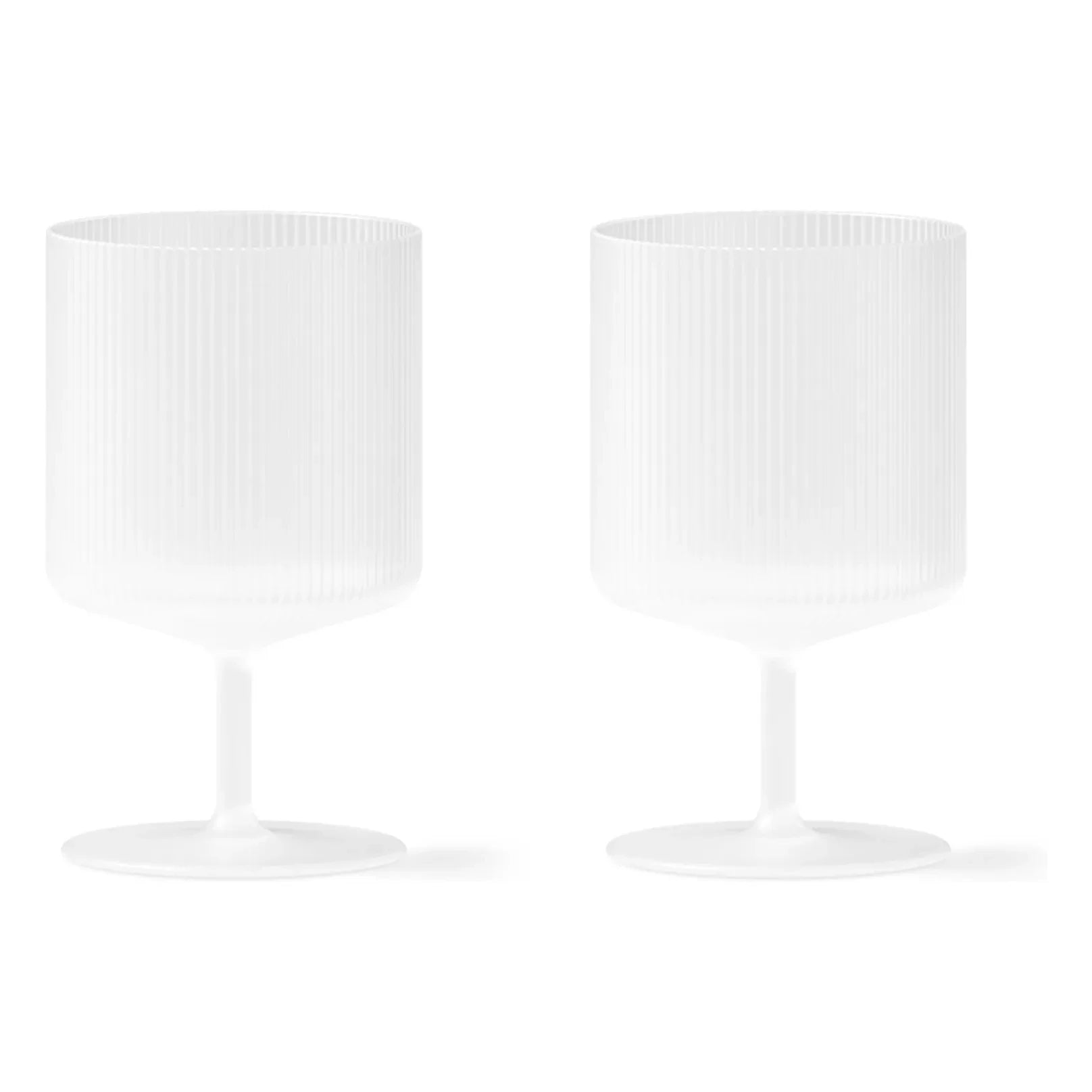 Ferm Living - Ripple Wine Glasses - Set of 2 | White