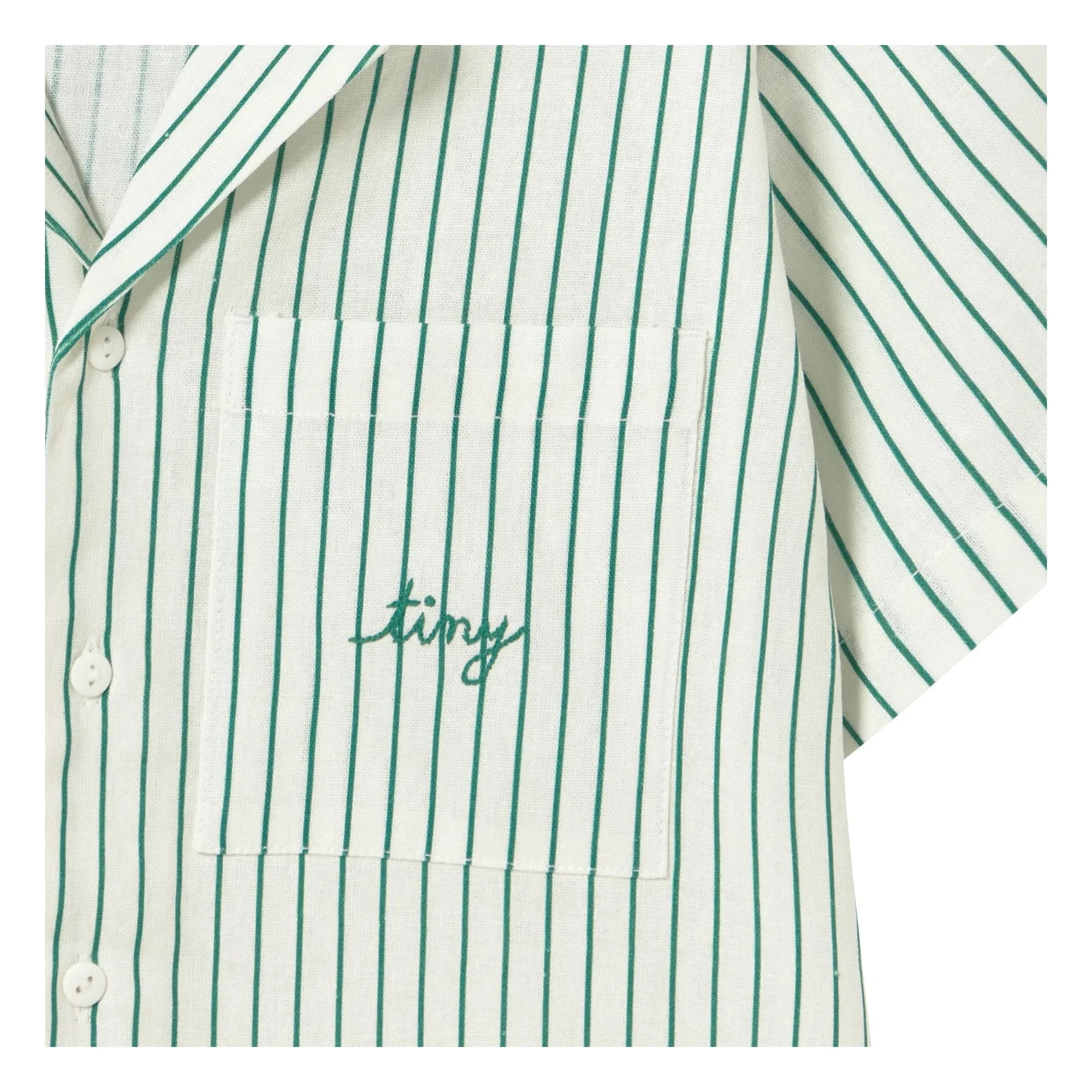 Tinycottons - Striped Linen Shirt | White
