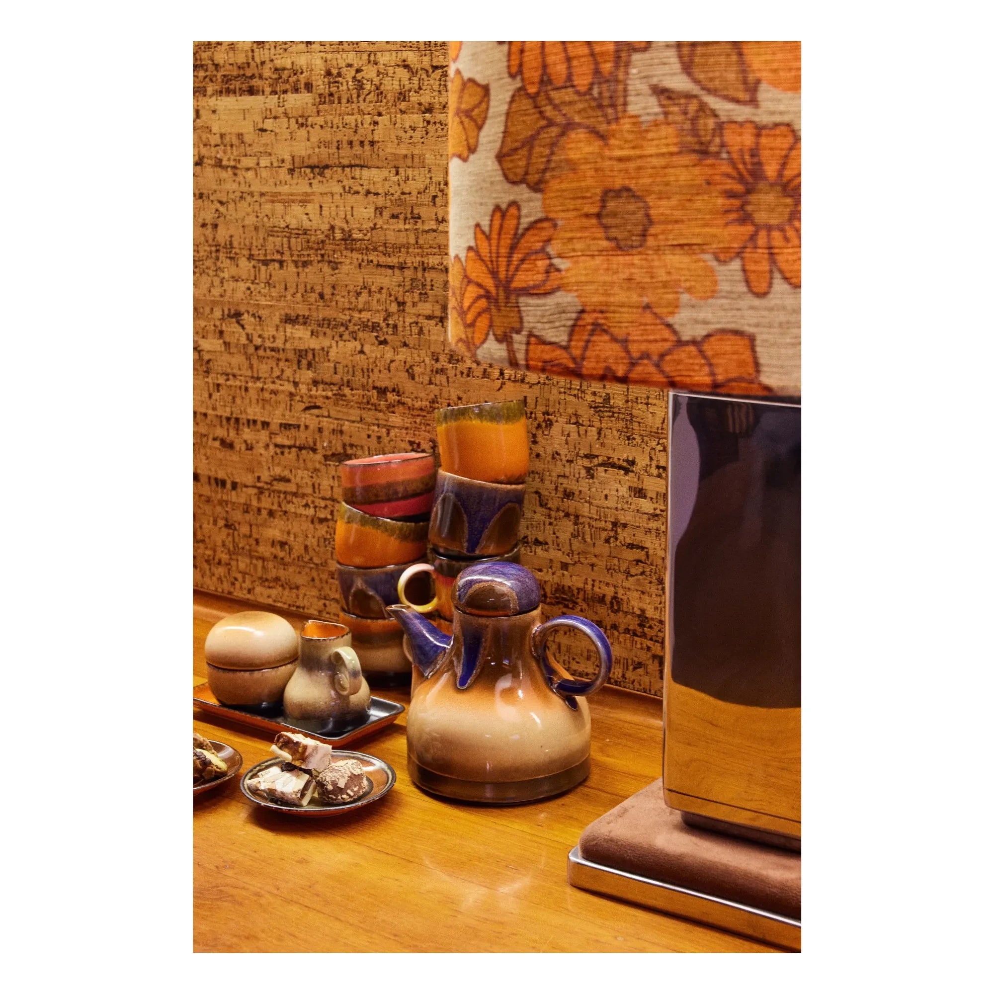 HKliving - Brazil Ceramic Mugs - 70s Ceramics - Set of 4
