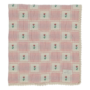 Bebe Organic - Bella Tulips Organic Cotton Blanket | Pink