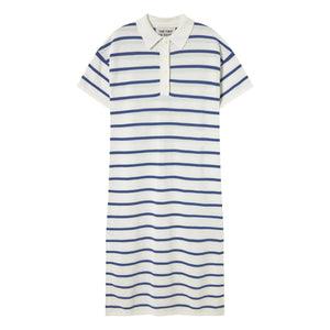 The Tiny Big Sister - Striped Polo Dress | Blue