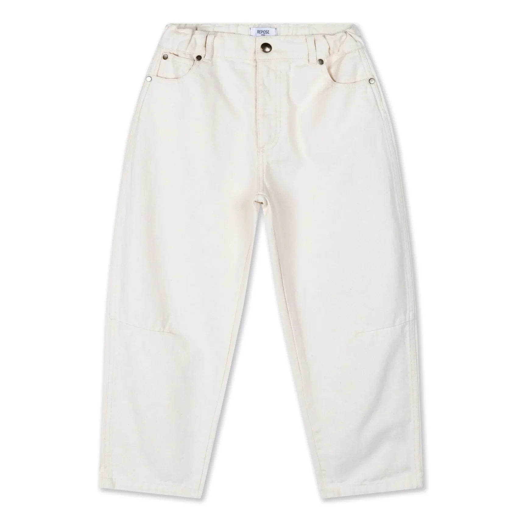 Repose AMS - Jean Barrrel Organic Cotton | Off-white