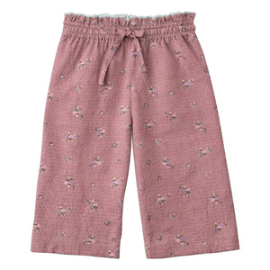 Lililotte - Paola Organic Cotton Floral Pattern Pants | Dusty Pink