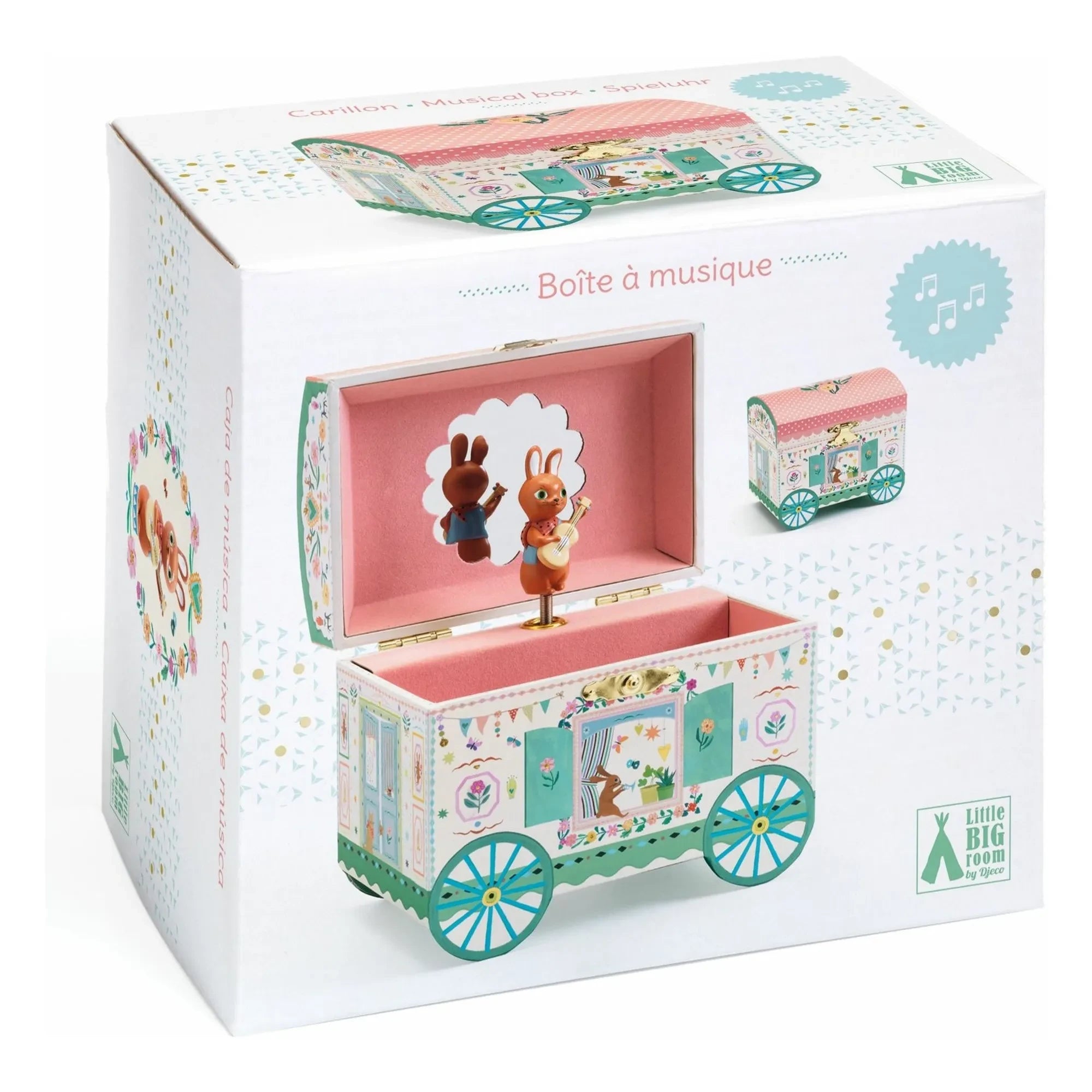 Djeco - Magical Wagon Jewelry Box | Dusty Pink