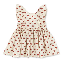 Konges Sløjd - Cianna Hearts Organic Cotton Dress | Ecru