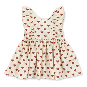 Konges Sløjd - Cianna Hearts Organic Cotton Dress | Ecru