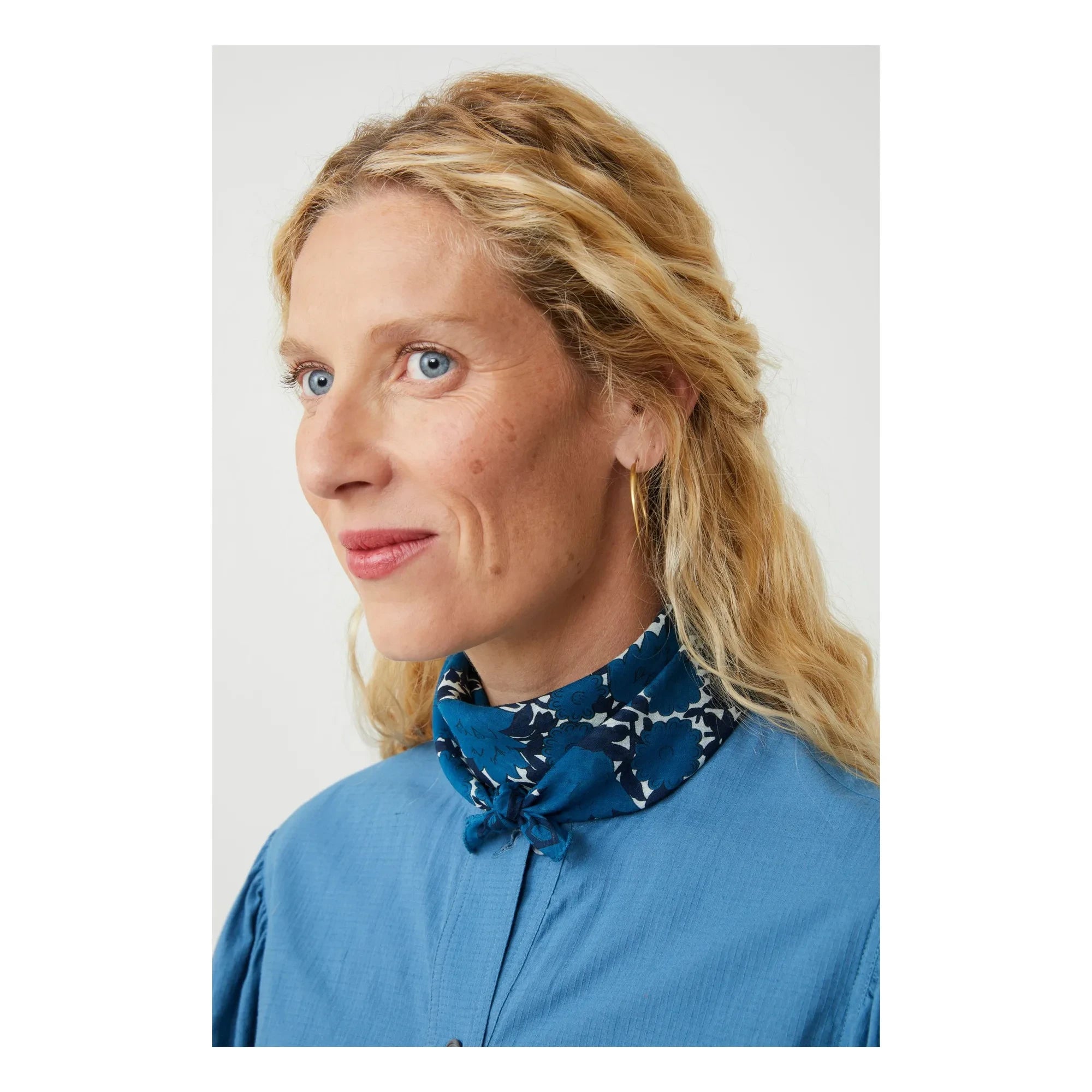 Moismont - Ajmer Shawl N°791 Cotton | Indigo