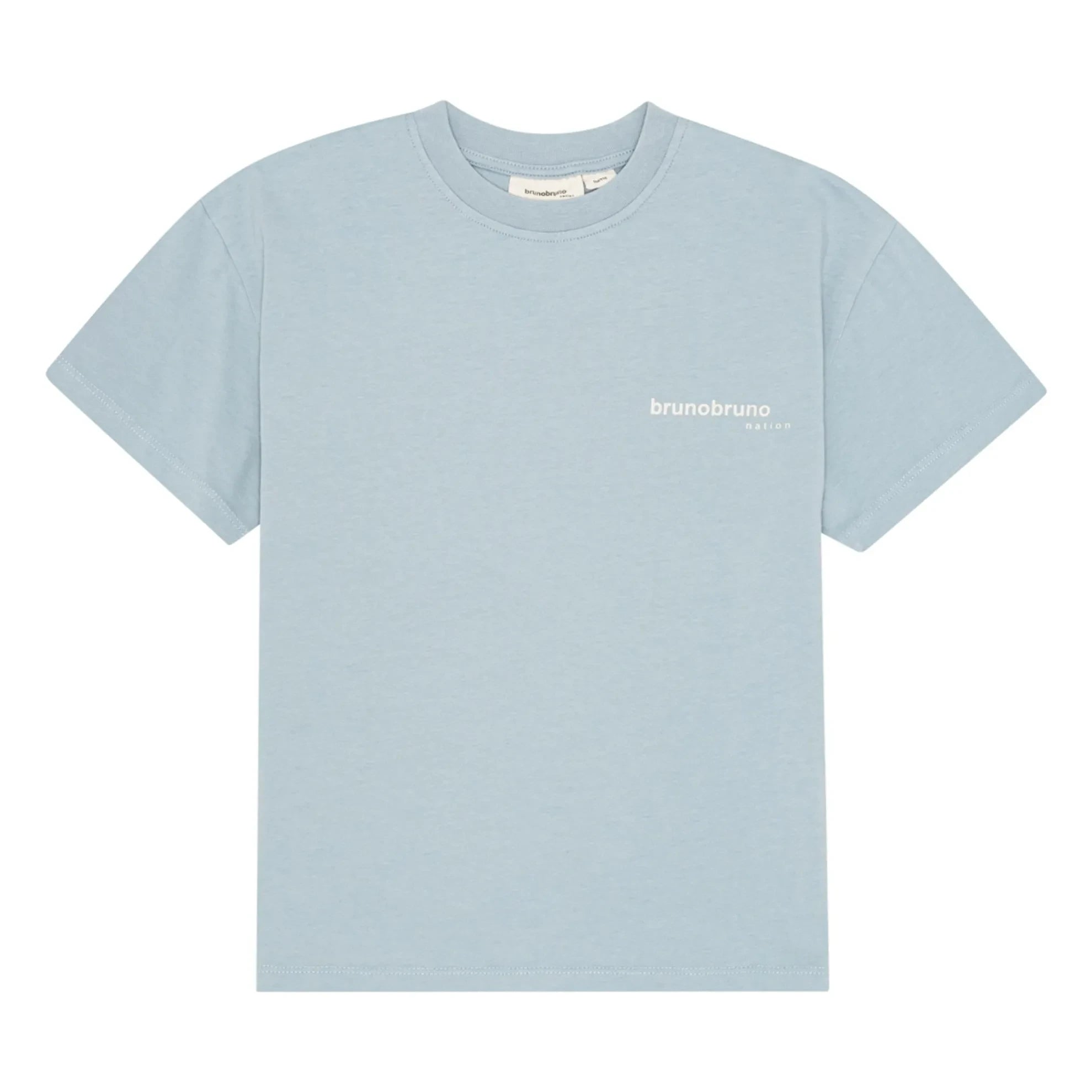 brunobruno nation - Nanna Organic Cotton Skateboard T-Shirt | Light Blue