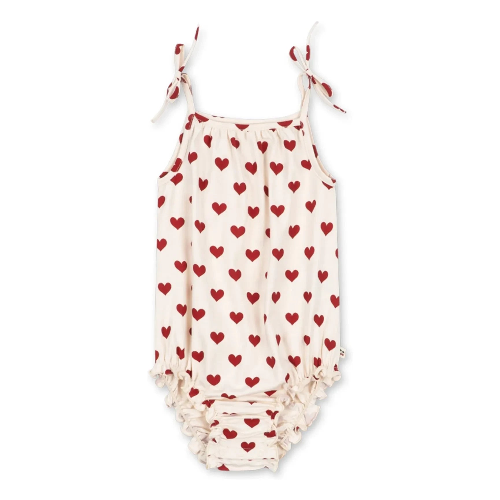Konges Sløjd - Organic Cotton Heart Strap Bodysuit | Ecru