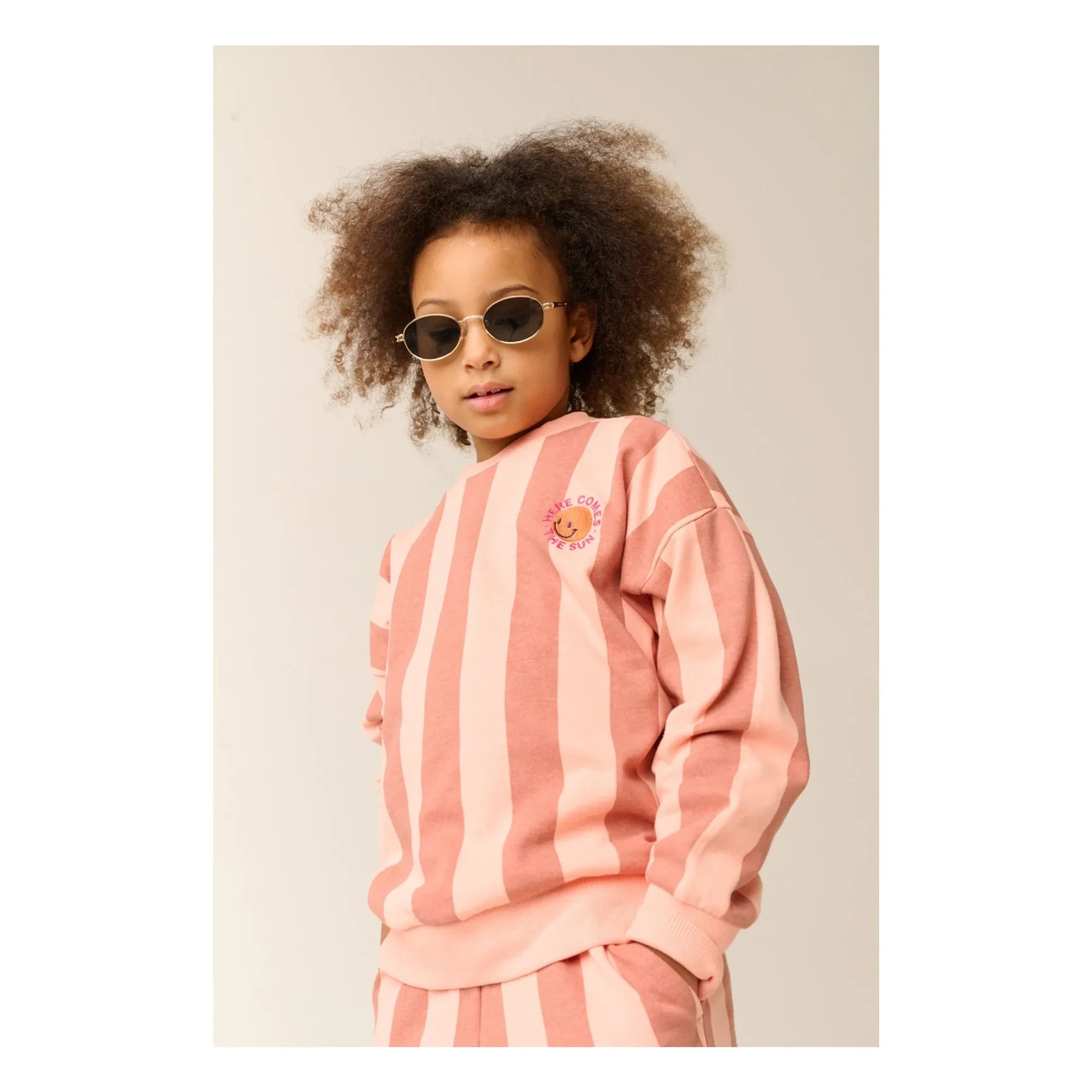 Tumble N'Dry - Lunario Striped Recycled Cotton Shorts | Peach