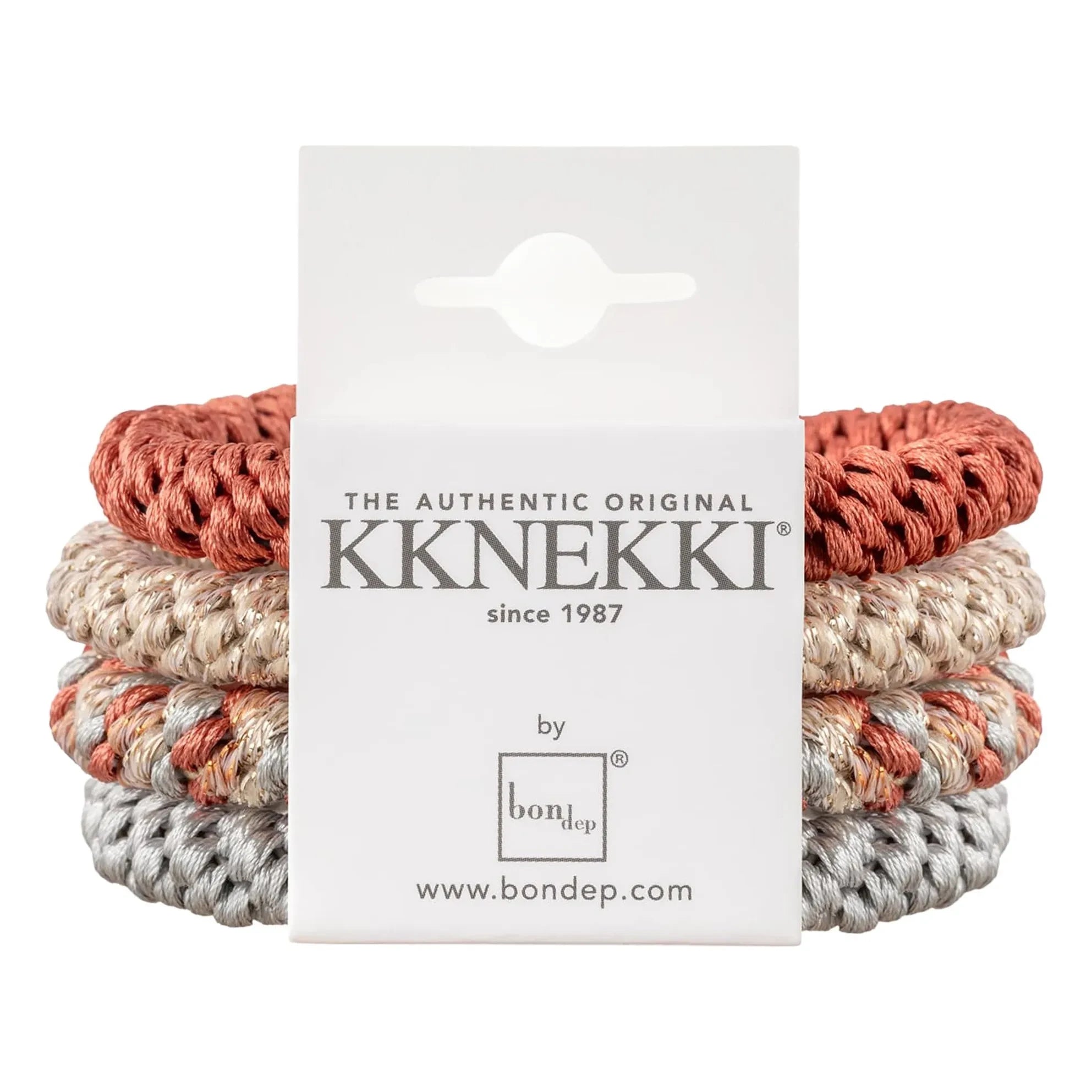 Bon Dep - Set of 4 Kknekki Hair Ties | Peach
