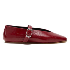 Le Monde Beryl - Stella Leather Ballerinas | Dark Red