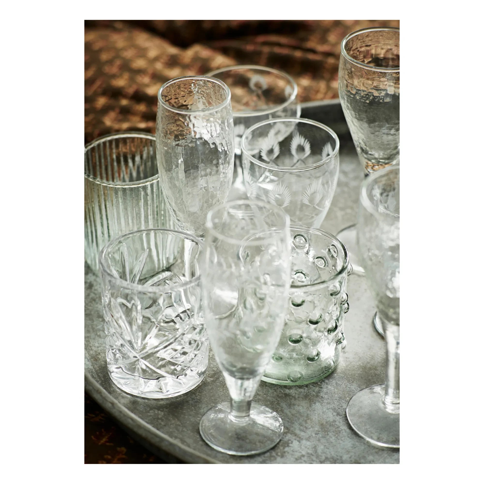 Madam Stoltz - Embossed Glass