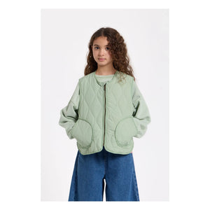 Hundred Pieces - Glee Quilted Sleeveless Jacket | Sage Green
