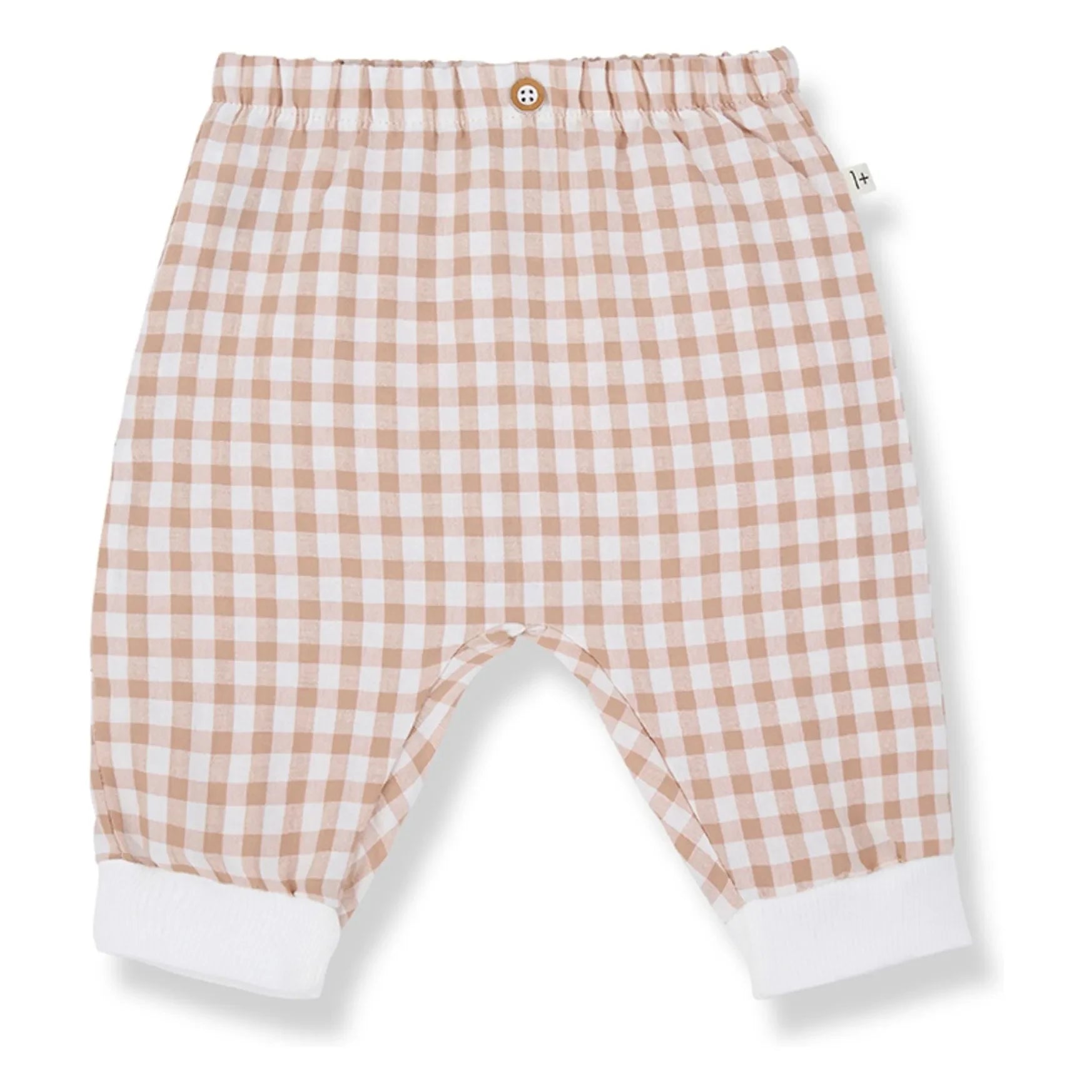 1+ in the Family - Karpathos Vichy Seersucker Pants | Dark Taupe Brown