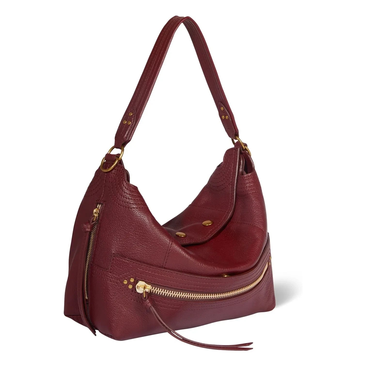 Jérôme Dreyfuss - Lucky Hobo Bag Goat | Dark red