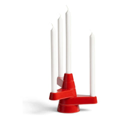 &Klevering - Brute Dolomite Candle Holder | Red