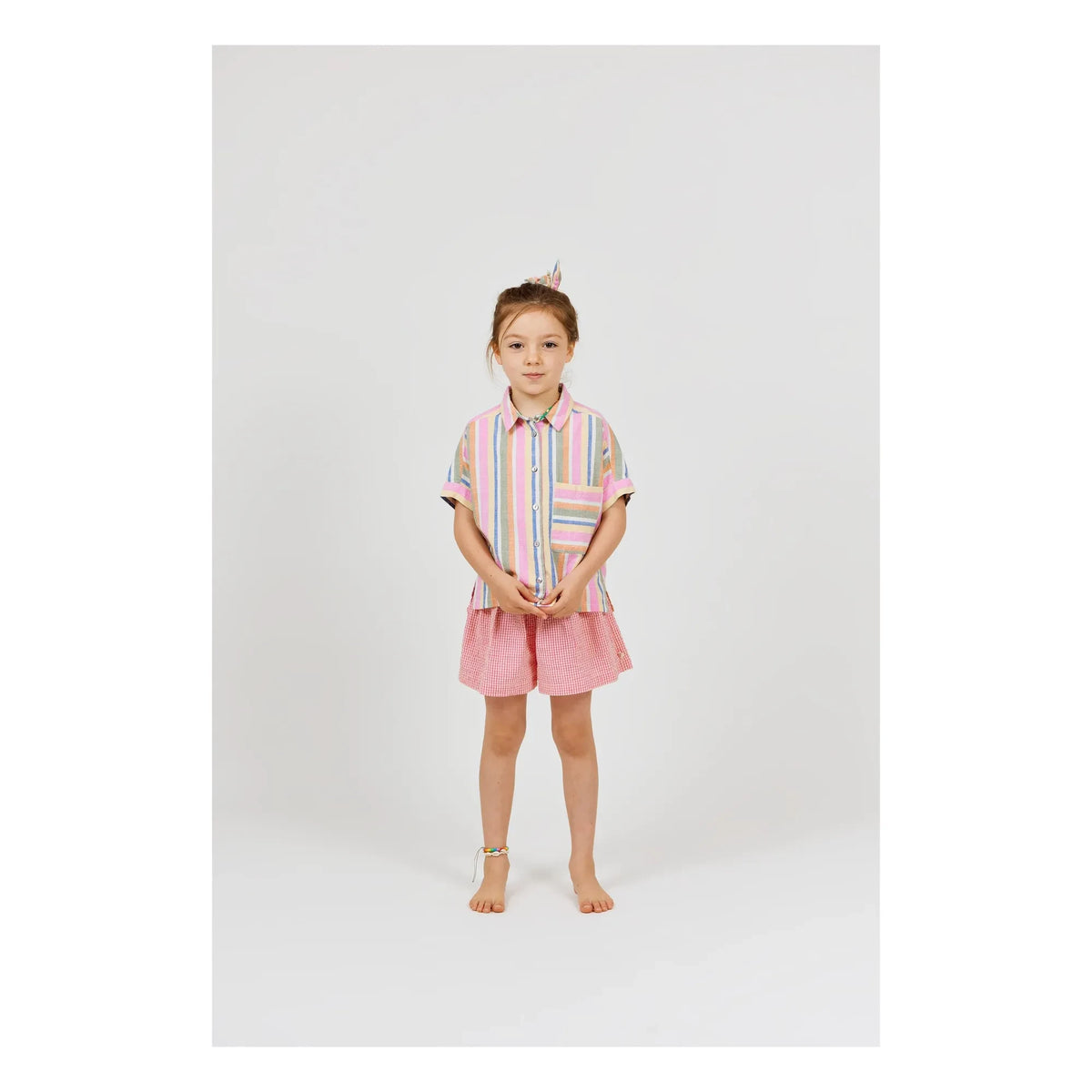 Arsène et Les Pipelettes - Vichy Seersucker Shorts | Pink