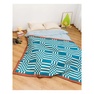 Tarta Gelatina - Checkered Double-Sided Blanket | Pink