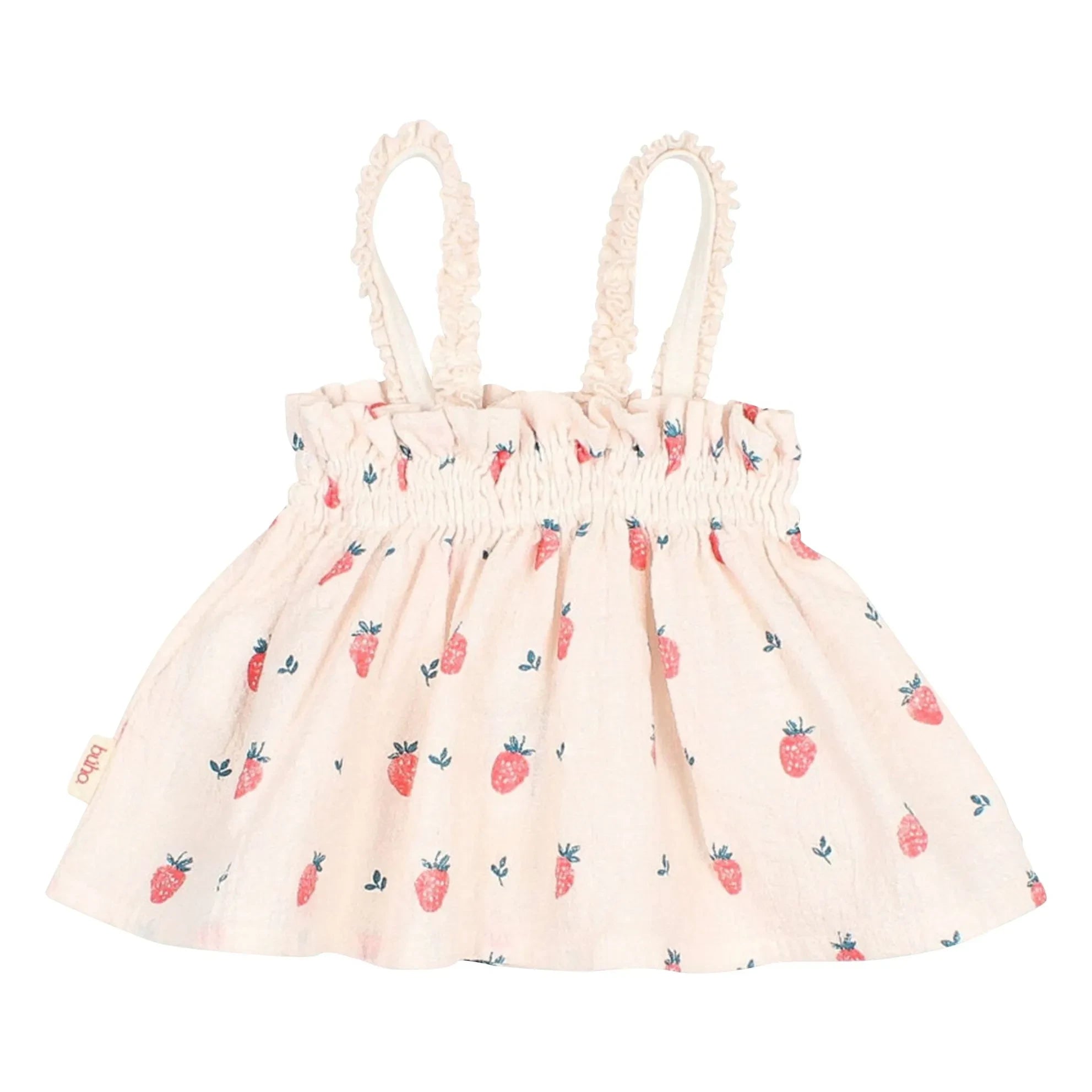 Búho - Organic Cotton Strawberry Top | Light Pink