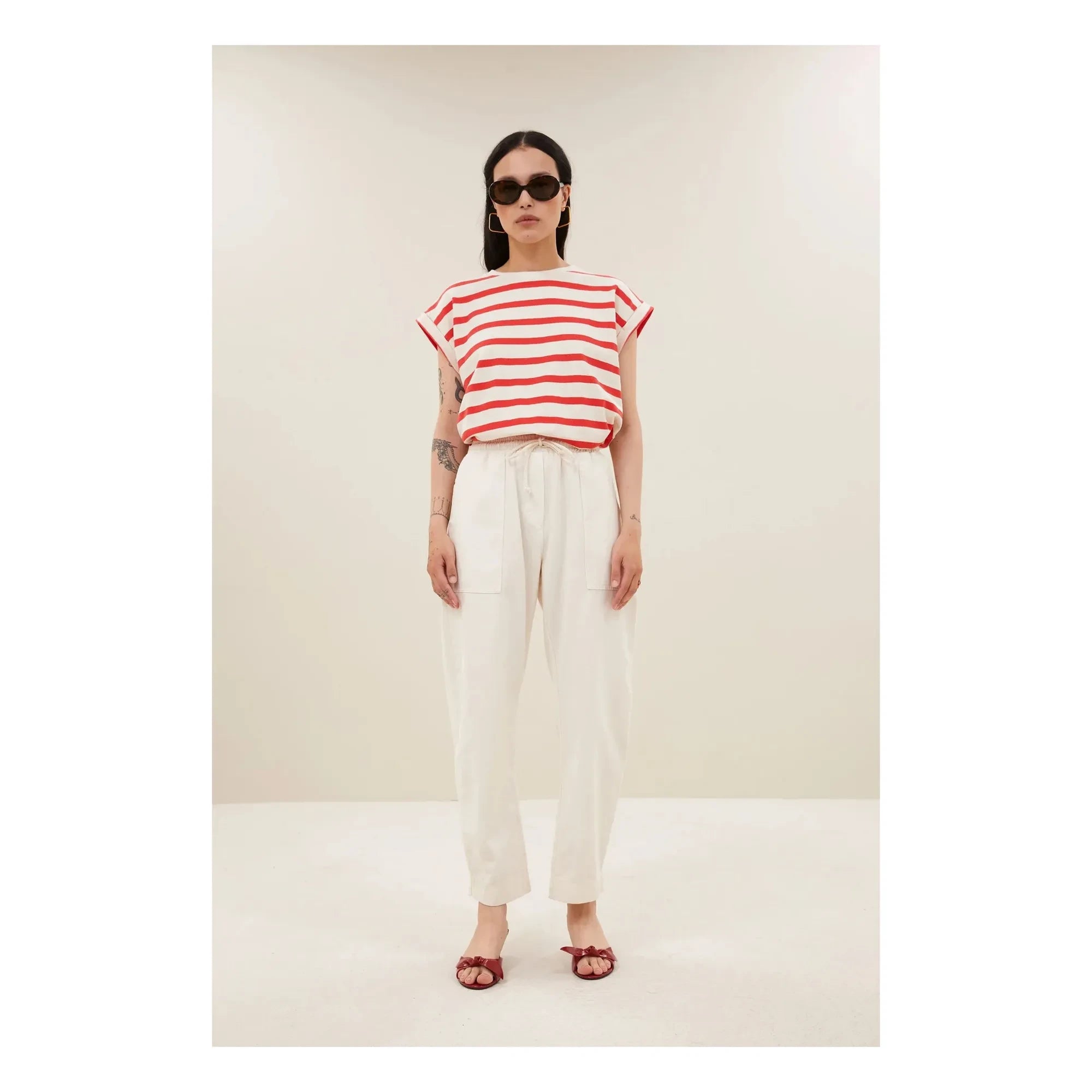 By Bar - Tobi Cotton Sailor T-Shirt | Red