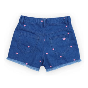 the new society - Denim Short Shorts Lys Cœurs | Blue