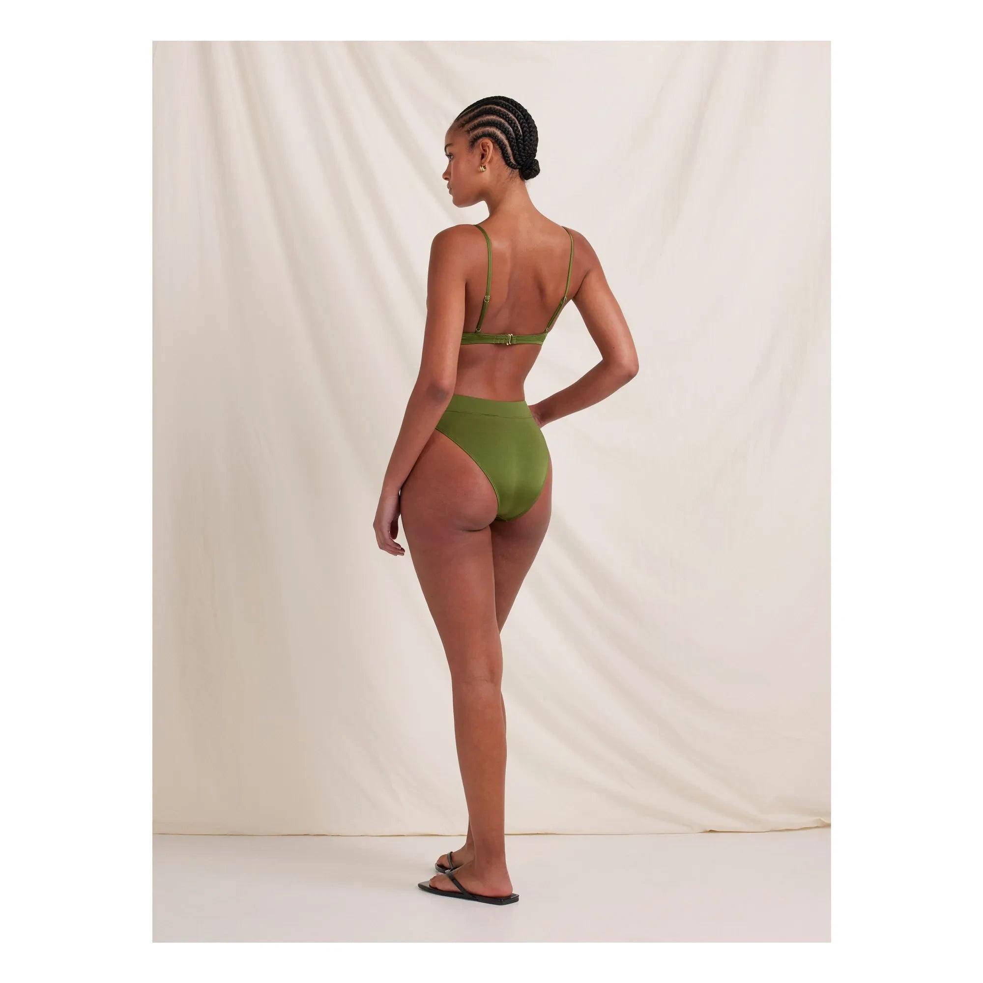Peony - Olivine Recycled Fiber Jersey Bottom | Olive