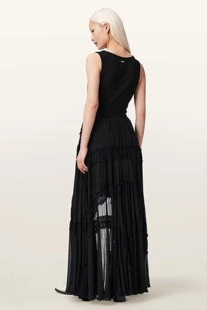AllSaints asimetrik viskon etek DORINA