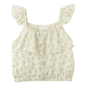 Gingersnaps - Ambessa Floral Print Top and Skirt Set | Ecru